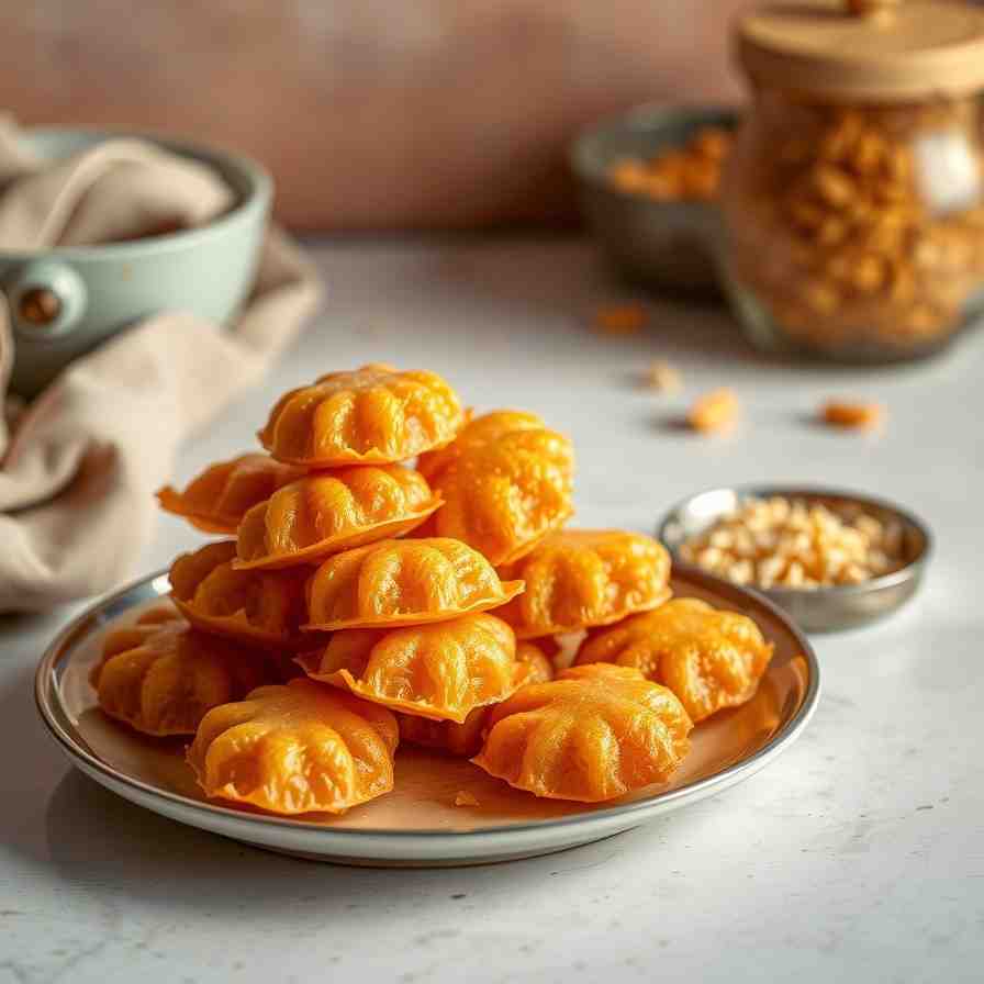 Bellam Gavvalu - Crispy Jaggery Shells - special sweet shells
